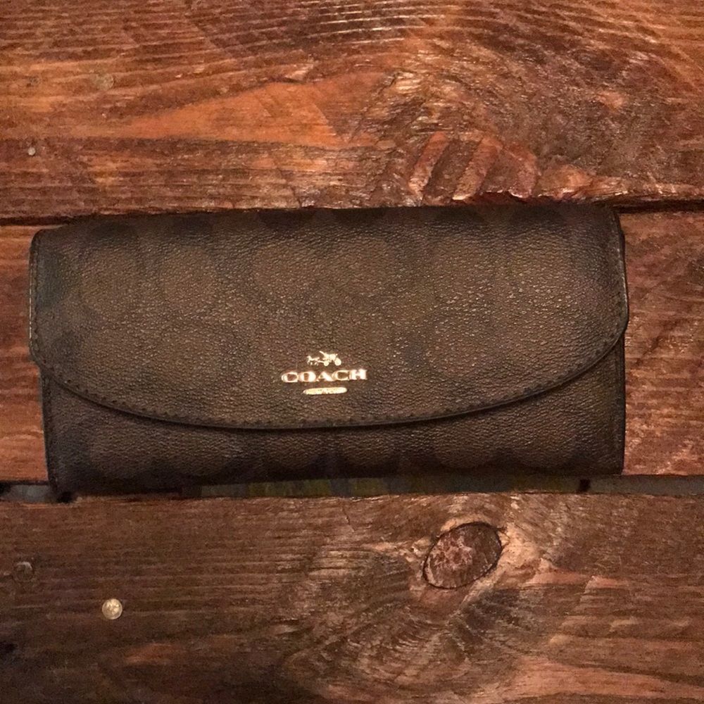 Brown Leather Coach Wallet